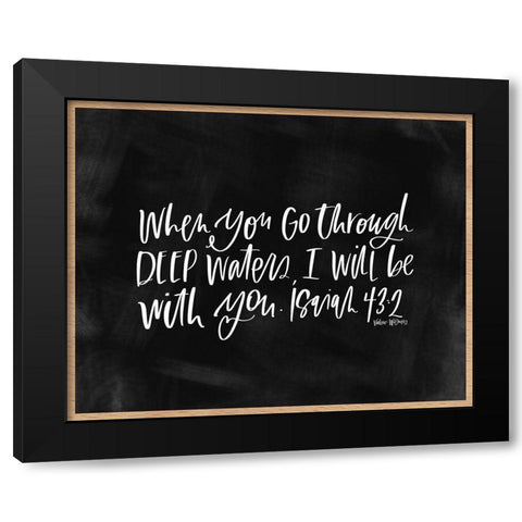 Deep Waters Black Modern Wood Framed Art Print by Wieners, Valerie