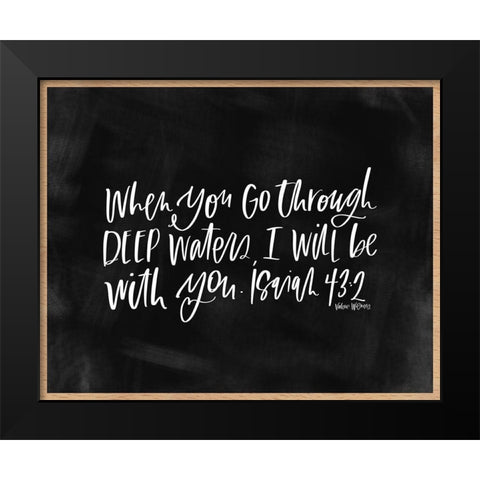 Deep Waters Black Modern Wood Framed Art Print by Wieners, Valerie