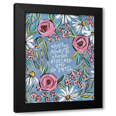 And So Loved Black Modern Wood Framed Art Print with Double Matting by Wieners, Valerie