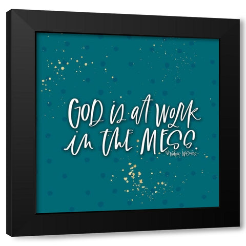 At Work Black Modern Wood Framed Art Print with Double Matting by Wieners, Valerie