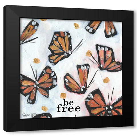 Be Free Black Modern Wood Framed Art Print with Double Matting by Wieners, Valerie