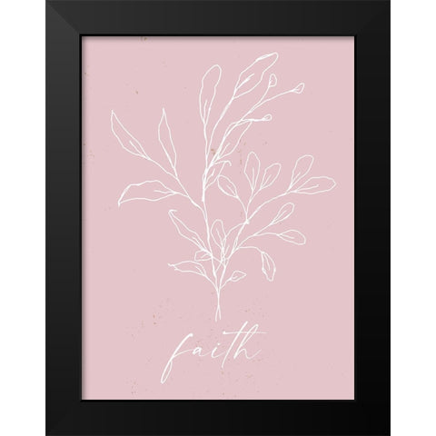 Faith-Hope-Love Black Modern Wood Framed Art Print by Wieners, Valerie