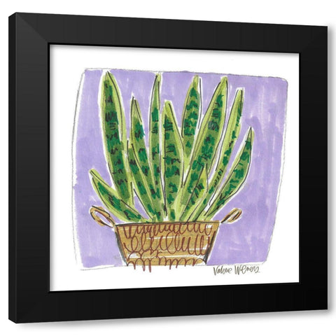 Snake Plant Black Modern Wood Framed Art Print by Wieners, Valerie