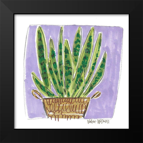 Snake Plant Black Modern Wood Framed Art Print by Wieners, Valerie