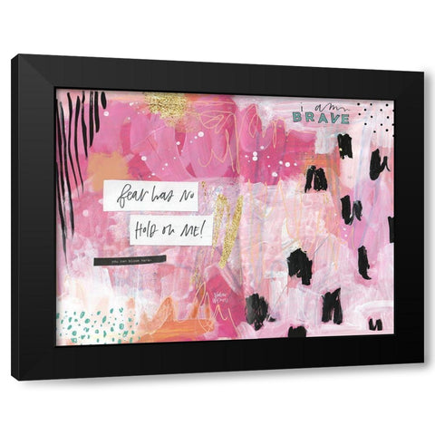 I am Brave Black Modern Wood Framed Art Print with Double Matting by Wieners, Valerie