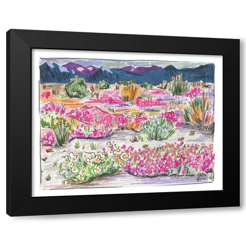 Bloom Desert Black Modern Wood Framed Art Print by Wieners, Valerie