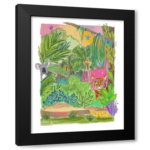 Tropical Animals II Black Modern Wood Framed Art Print with Double Matting by Wieners, Valerie