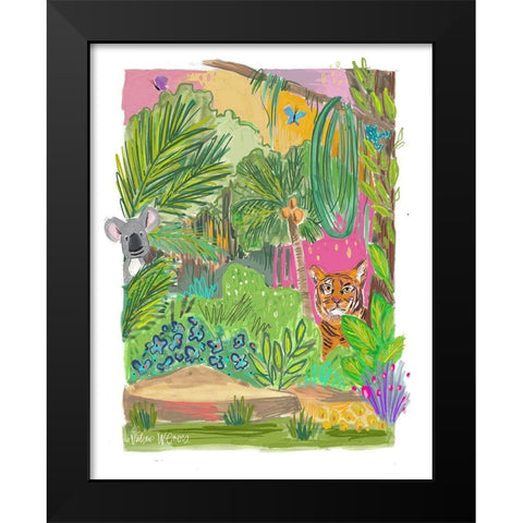 Tropical Animals II Black Modern Wood Framed Art Print by Wieners, Valerie