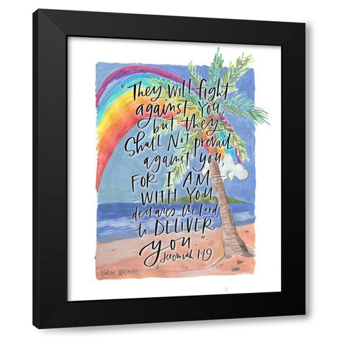 Deliver You Black Modern Wood Framed Art Print with Double Matting by Wieners, Valerie