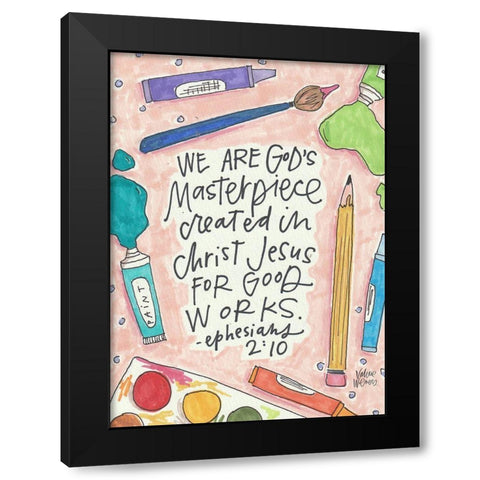 Masterpiece Black Modern Wood Framed Art Print by Wieners, Valerie