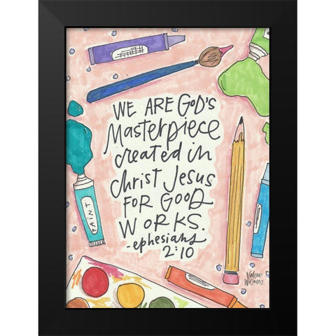 Masterpiece Black Modern Wood Framed Art Print by Wieners, Valerie