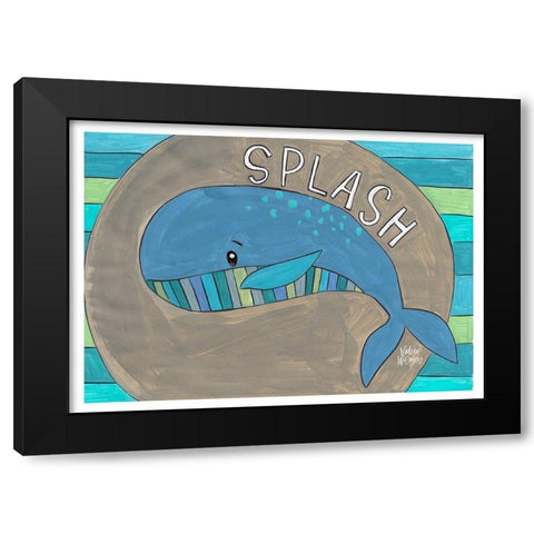 Splash Black Modern Wood Framed Art Print with Double Matting by Wieners, Valerie