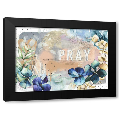 Pray Black Modern Wood Framed Art Print by Wieners, Valerie