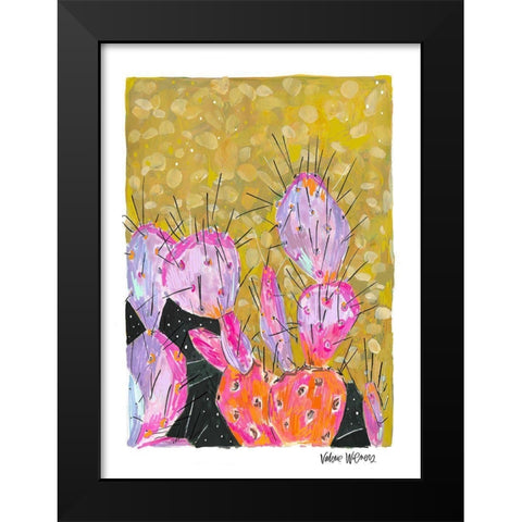 Mustard Cactus Black Modern Wood Framed Art Print by Wieners, Valerie