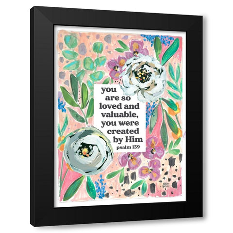 Psalm 139 Black Modern Wood Framed Art Print with Double Matting by Wieners, Valerie