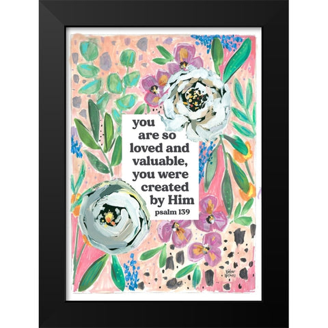 Psalm 139 Black Modern Wood Framed Art Print by Wieners, Valerie