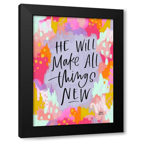 New Black Modern Wood Framed Art Print by Wieners, Valerie