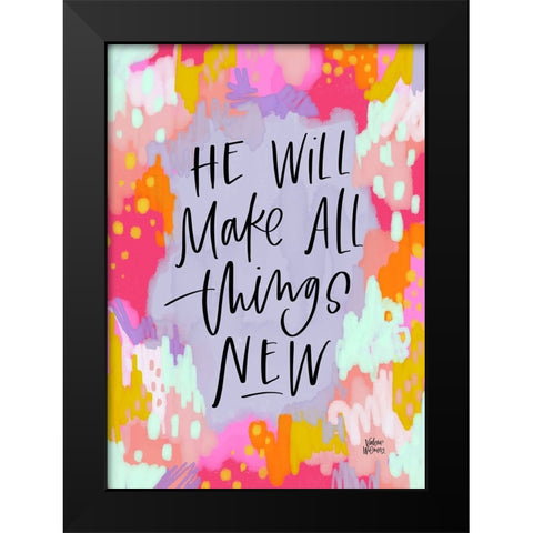 New Black Modern Wood Framed Art Print by Wieners, Valerie