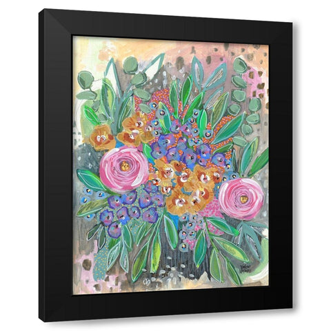 Bright Bouquet Black Modern Wood Framed Art Print by Wieners, Valerie