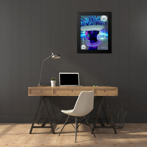 Warrior of Women Black Modern Wood Framed Art Print by Burney, Yvonne Coleman