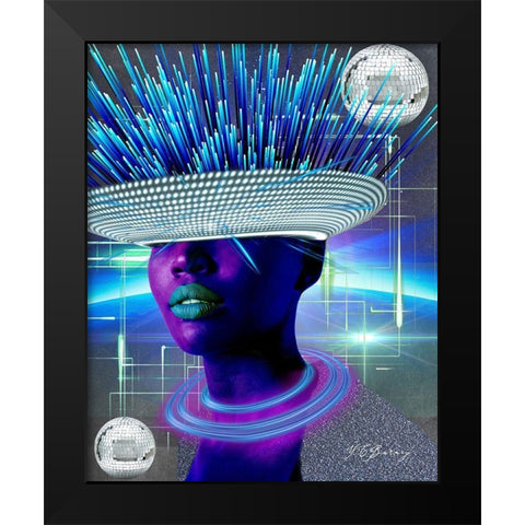 Warrior of Women Black Modern Wood Framed Art Print by Burney, Yvonne Coleman
