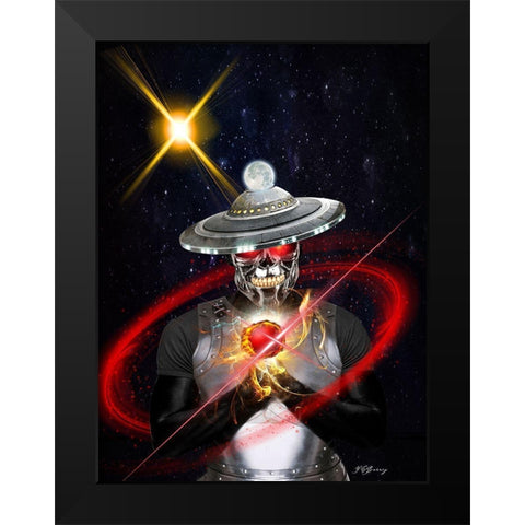 Anger Black Modern Wood Framed Art Print by Burney, Yvonne Coleman