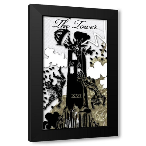The Tower Black Modern Wood Framed Art Print by Sommers, Mindy