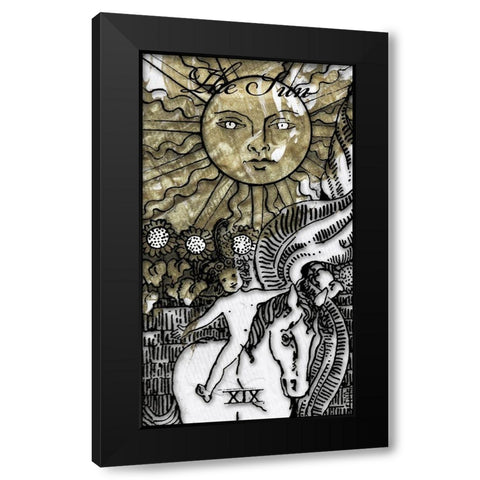 The Sun Black Modern Wood Framed Art Print by Sommers, Mindy