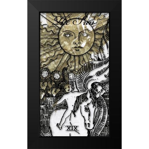 The Sun Black Modern Wood Framed Art Print by Sommers, Mindy