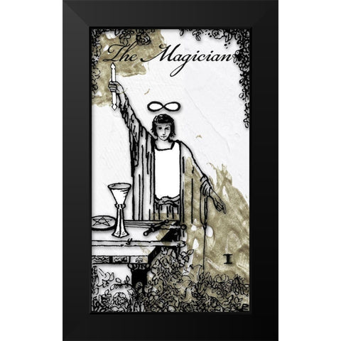 The Magician Black Modern Wood Framed Art Print by Sommers, Mindy