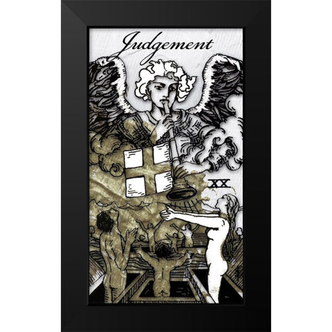 Judgment Black Modern Wood Framed Art Print by Sommers, Mindy