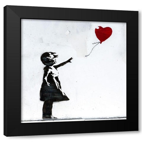 Great Eastern Street, Shoreditch Black Modern Wood Framed Art Print by Anonymous (attributed to Banksy)