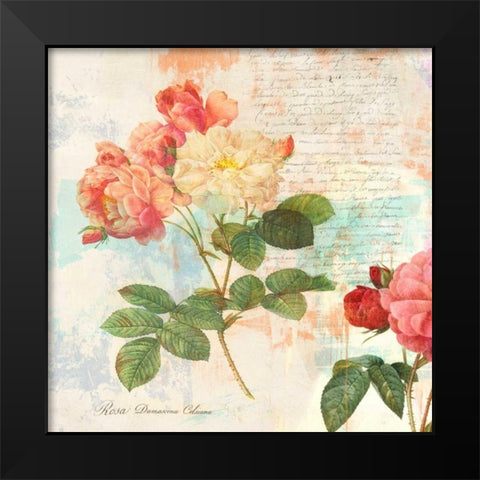 Redoutes Roses 2.0 - I  Black Modern Wood Framed Art Print by Chestier, Eric