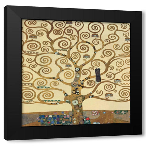 The Tree of Life II Black Modern Wood Framed Art Print by Klimt, Gustav