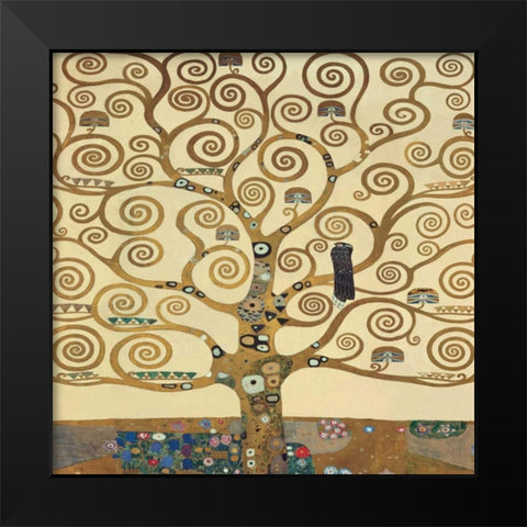 The Tree of Life II Black Modern Wood Framed Art Print by Klimt, Gustav