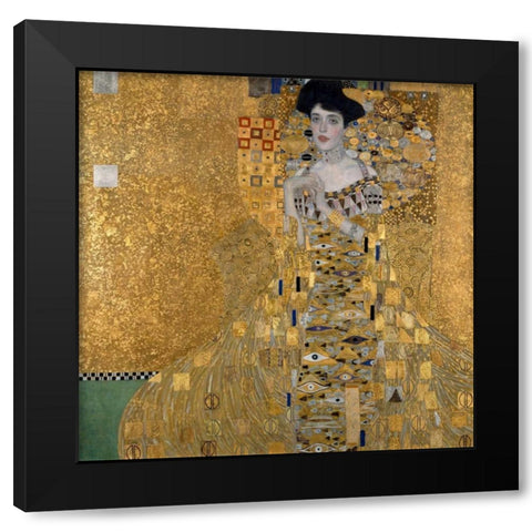 Portrait of Adele Bloch-Bauer Black Modern Wood Framed Art Print by Klimt, Gustav
