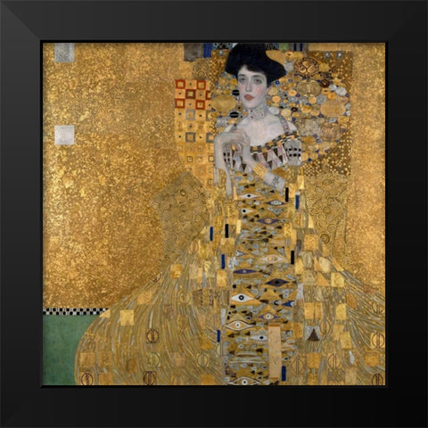 Portrait of Adele Bloch-Bauer Black Modern Wood Framed Art Print by Klimt, Gustav