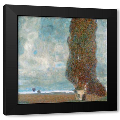 Big Poplars Black Modern Wood Framed Art Print by Klimt, Gustav