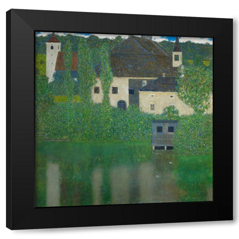 Schloss Kammer am Attersee Black Modern Wood Framed Art Print with Double Matting by Klimt, Gustav