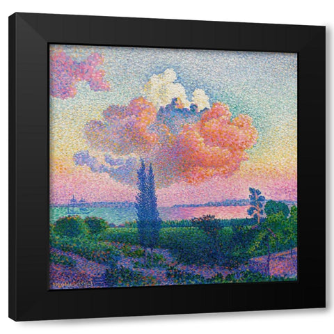 The Pink Cloud Black Modern Wood Framed Art Print by Cross, Henri Edmond