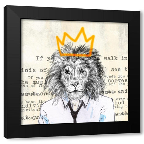 Bobo King Black Modern Wood Framed Art Print with Double Matting by Matt, Spencer