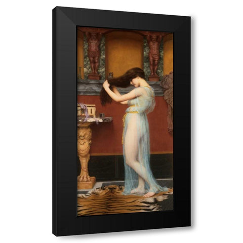 The Toilet Black Modern Wood Framed Art Print by Godward, John William