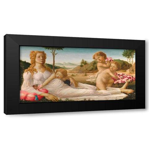 An Allegory Black Modern Wood Framed Art Print by After Botticelli