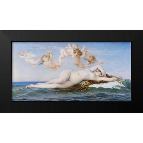 The Birth of Venus Black Modern Wood Framed Art Print by Cabanel, Alexandre