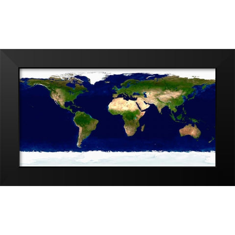Earth in Daylight Black Modern Wood Framed Art Print by Nasa