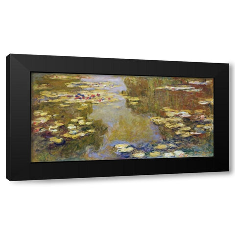 The Lily Pond Black Modern Wood Framed Art Print with Double Matting by Monet, Claude