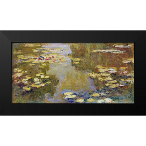 The Lily Pond Black Modern Wood Framed Art Print by Monet, Claude