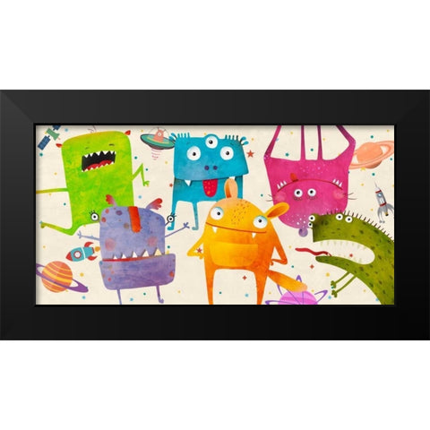 Alien Class Black Modern Wood Framed Art Print by Teller, Skip