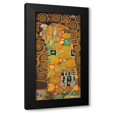 Tree of Life-Brown III Black Modern Wood Framed Art Print with Double Matting by Klimt, Gustav