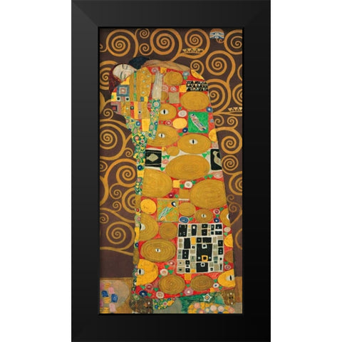 Tree of Life-Brown III Black Modern Wood Framed Art Print by Klimt, Gustav